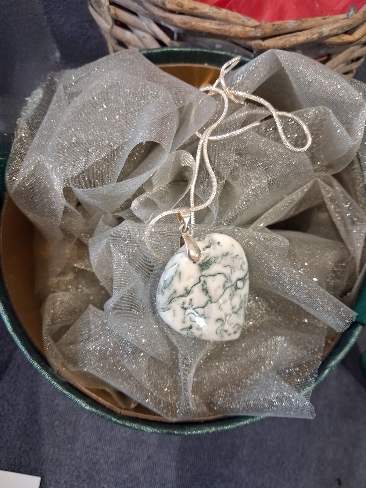 Ma boite bulle de bijou "pierre agate arbre"
