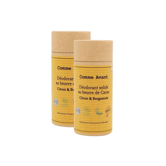 Déodorant stick beurre de cacao bergamote citron